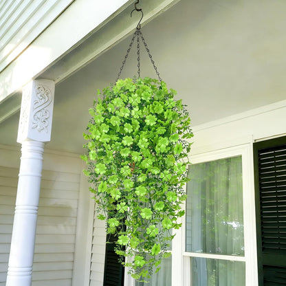 Waipfaru 4Pcs Fake Hanging Plants 2.7ft Fake Plants Eucalyptus Leaves UV Resistant Fake Vines Ivy Artificial Plants Outdoor Faux Plants Indoor Bedroom Living Room Boho Wall Porch Shelf Decor