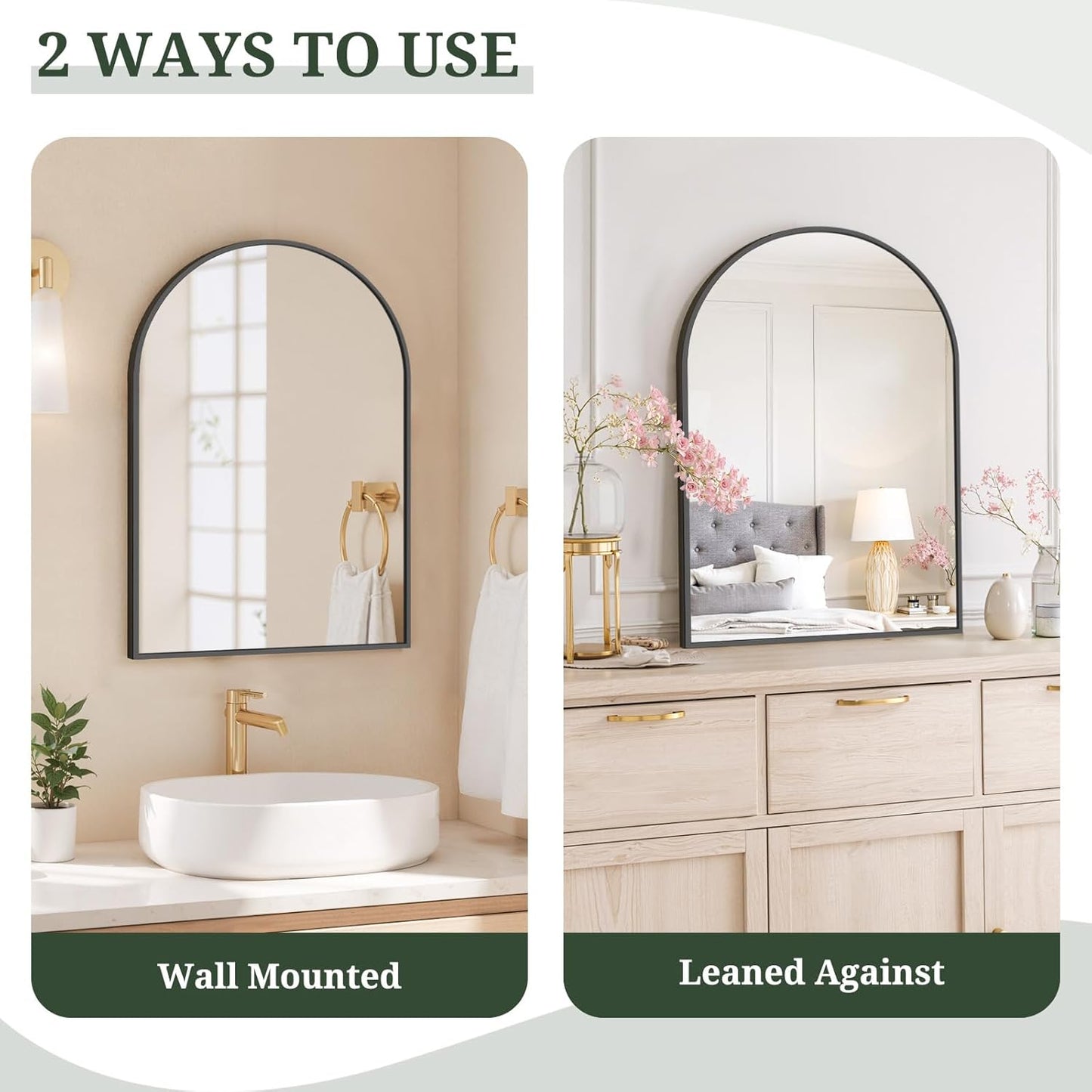 Round Wall Mirror 30 Inch Gold Vanity Mirror with Metal Frame, Modern Circle for Bathroom, Entryway, Bedroom, Living Room, Wall Mounted Decorative Mirrors