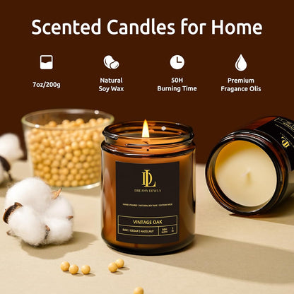 Scented Candles Set, 4 Pack Soy Candles for Home Scented, Candle Gifts for Men Women, Scents of Pineapple Cocktail/Coconut Vanilla/Pink Sands/Bahamian Breeze