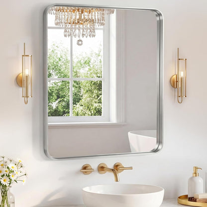 NEWBULIG Gold Round Wall Mirror 36 Inch, Bathroom Mirrors for Over Sink, Wall Decor for Bathroom, Entryway, Bedroom, Vanity
