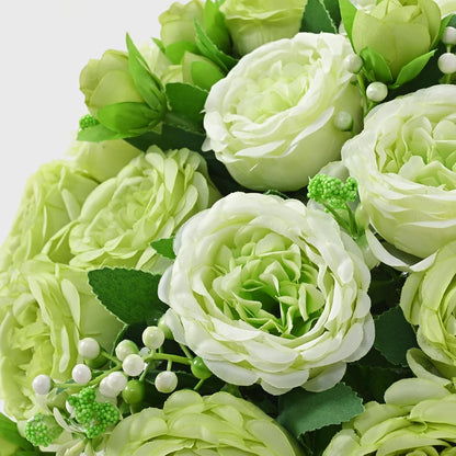 MARTINE MALL 2 Packs Peonies Artificial Flowers, Light Pink Artificial Peonies, Silk Peonies Flowers Fake Peonies Artificial Flowers Peonies Bouquet for Centerpiece Table Wedding Party Home Decor