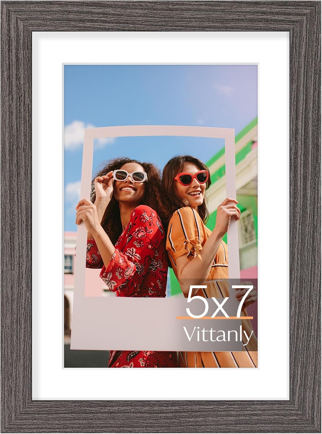 Vittanly 11x14 Picture Frame, Display Pictures 8x10 with Mat or 11x14 without Mat, Photo Frame for Wall Mounting, Black, 1 Pack - Colors B