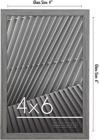 Americanflat 24x36 Poster Frame with Polished Plexiglass - Streamline Collection - Thin Border Picture Frame for Wall Display - Hanging Hardware Included - Black - Colors A