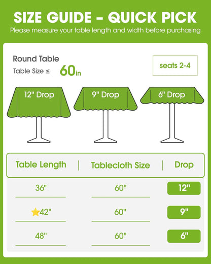 Pureegg Rectangle Linen Tablecloth Waterproof & Stain Resistant, Wrinkle-Free Table Cloth Adds Elegance and Protection, Ideal for Dining, Party, Wedding and Outdoor, 52 x 70 Inch, Sage Green