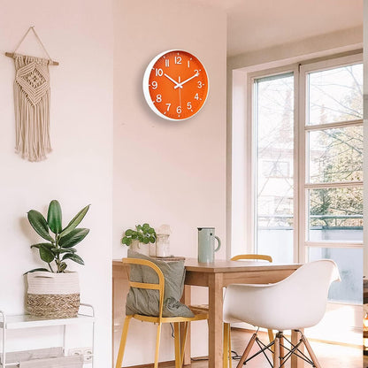 HZDHCLH Wall Clocks Battery Operated,12 inch Silent Non Ticking Modern Wall Clock for Living Room Bedroom Kitchen Office Classroom Decor (Olive Green and Gold)