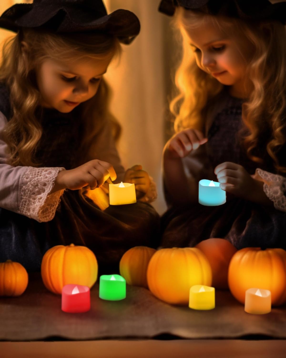 Homemory 24Pcs Flickering Flameless Candle Battery Operated, 200+Hours Fake Electric LED Tea Lights for Votive, Centerpiece Table Decorations, Wedding, Aniversary, Halloween, Christmas