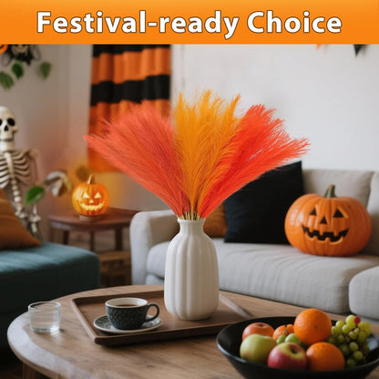 30pcs Pampas Grass Decor,21" Artificial Pompous Grass Bulk,Small Vase Filler Pompas Grass for Home Wedding Living Room Wall Party Decoration (Beige,Light Brown, 21 Inch 30 Pcs)
