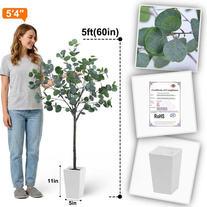 Aveyas 7ft Artificial Olive Tree for Home Decor, 7 Feet Large Faux Plant Fake Skinny Silk Trees with Pot for Indoor Outdoor House Living Room Office (7 ft Tall Including Raised Pot)