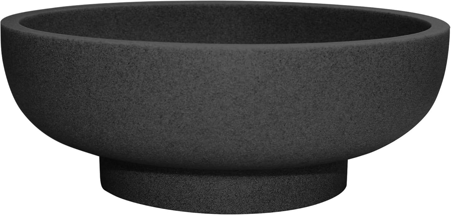 LIN CHUAN Large Decorative Bowl, Fruit Bowl for Kitchen Counter, Modern Resin Bowl for Home Decor, Key Holder for Entry Table, Sand Beige