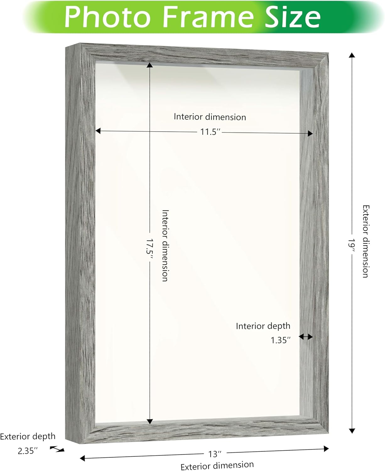 FrameWorks 11” x 14” Dark Oak Wooden Shadow Box Frame – Display Case with Soft Felt Back, Memory Box with Tempered Glass, Display Box with Elegant White Ball Push Pins, Wooden Flower Box