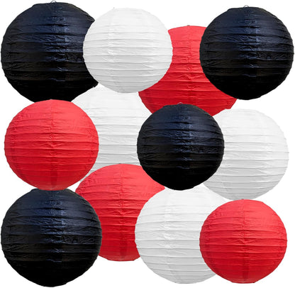 BEISHIDA 10Pcs White Paper Lanterns Decorative Chinese/Japanese Hanging Round Paper Lanterns Lamp for Birthday, Wedding, Christmas, Bridal, Home Decor, Party Decoration(Size of 4”, 6”, 8”, 10”)