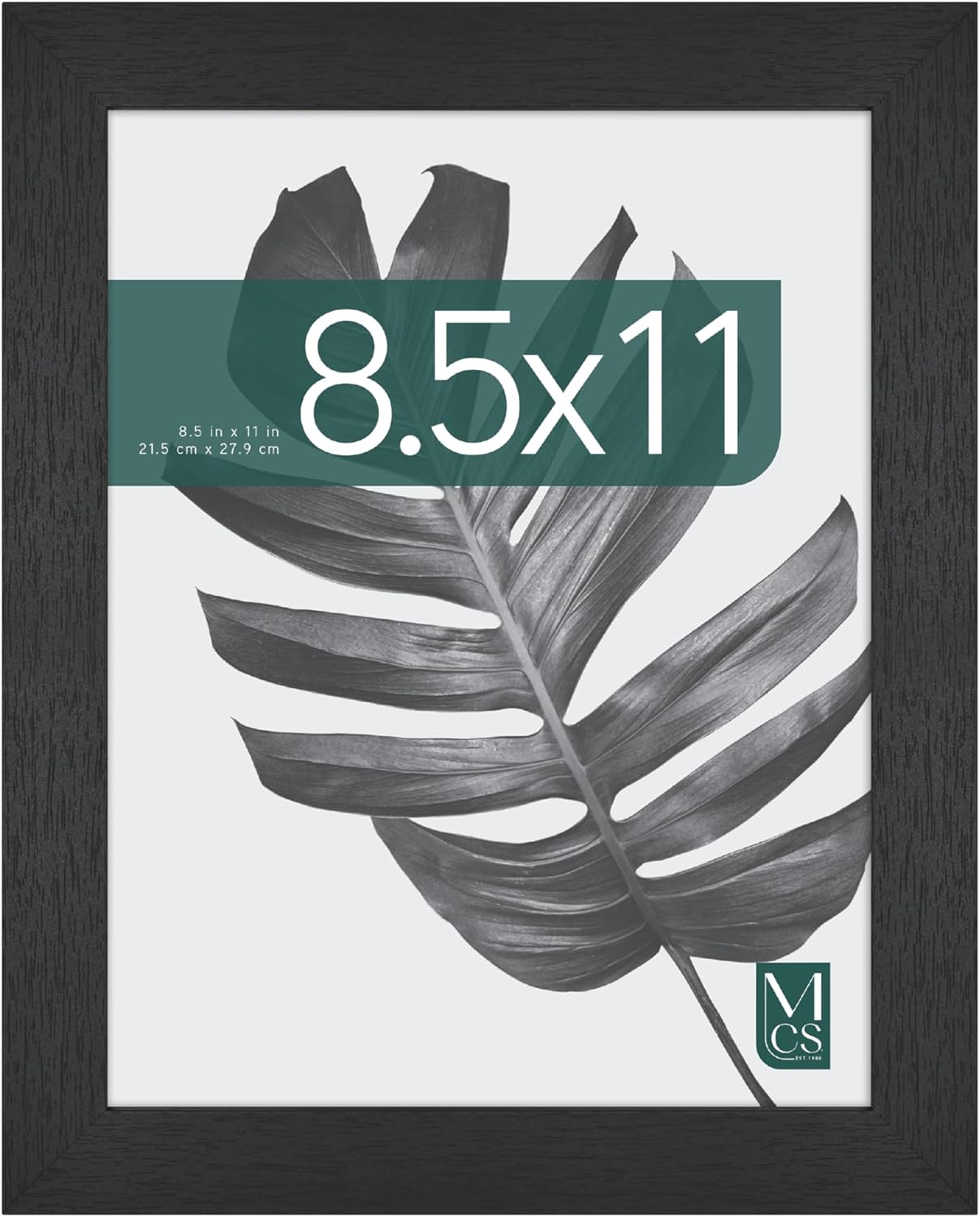 MCS Studio Gallery 16x24 Poster Frame Black Woodgrain Engineered Wood, Vertical & Horizontal Wall Hanging Large Picture Frame for Photos, Posters & Art Prints (1-Pack)