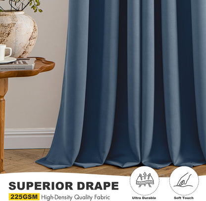 MIULEE Blackout Curtains for Bedroom Living Room 2 Panels, Thermal Insulated Room Darkening Drapes Grommet Noise Reducing Light Blocking Window Treatments 63 Inches Long 40x63 Inch Black - Colors B