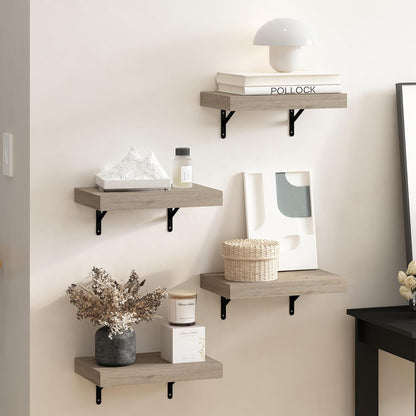 Furinno Rossi 5-Tier Wall Mount Floating Radial Corner Shelf, White
