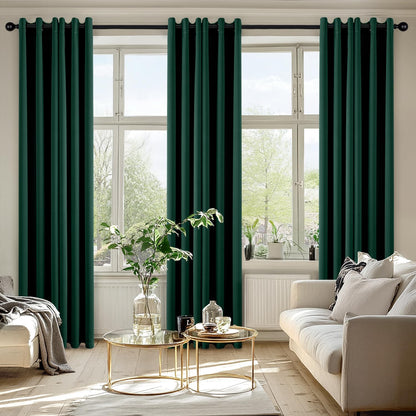MIULEE Blackout Curtains for Bedroom Living Room 2 Panels, Thermal Insulated Room Darkening Drapes Grommet Noise Reducing Light Blocking Window Treatments 63 Inches Long 40x63 Inch Black - Colors A