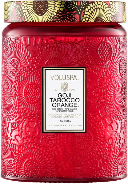 Voluspa Baltic Amber Candle, 18 oz, Coconut Wax Blend, Scented Candles for Home, 100 Hour Burn Time, Candle Jar