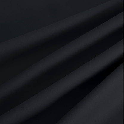 NICETOWN Halloween Pitch Black Solid Thermal Insulated Grommet Blackout Curtains/Drapes for Bedroom Window (2 Panels, 42 inches Wide by 63 inches Long, Black) - Colors E