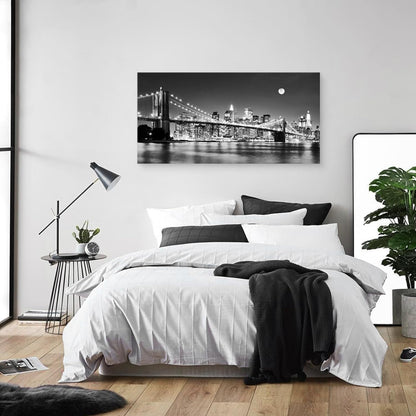 Baisuart S02250 Canvas Prints Wall Art Beach Sunset Ocean Waves Nature Pictures Stretched Canvas Wooden Framed for living Room Bedroom and Office