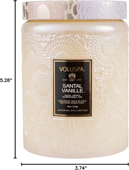 Voluspa Baltic Amber Candle, 18 oz, Coconut Wax Blend, Scented Candles for Home, 100 Hour Burn Time, Candle Jar