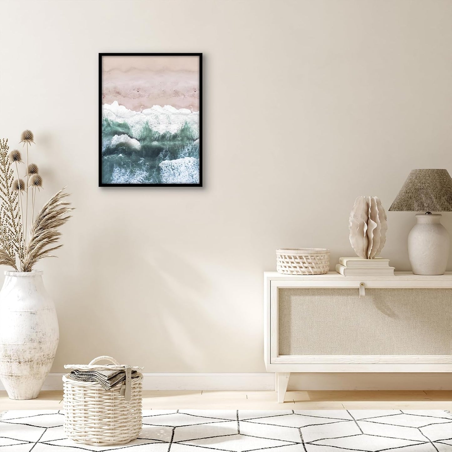 Americanflat 24x36 Poster Frame with Polished Plexiglass - Streamline Collection - Thin Border Picture Frame for Wall Display - Hanging Hardware Included - Black - Colors A