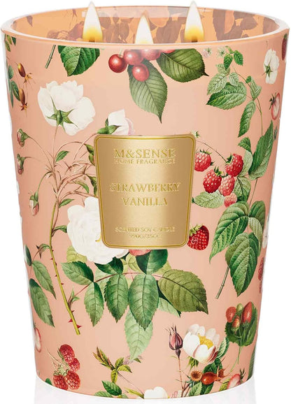 M&SENSE Jasmine Candles Highly Scented 3 Wick 35oz 150 Hours Burn Extra Large Jar Candles for Women, Natural Soy Wax Aromatherapy Candle for Stress Relief, Meditation, Yoga, Spa - Colors B