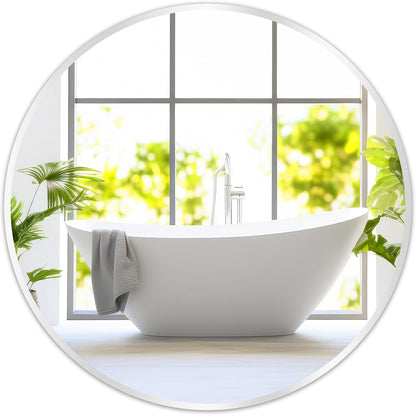 Fabuday Black Circle Mirror for Wall 20 inch - Round Mirrors for Bathroom, Entryway, Living Room, Hallway, Bedroom Decor, Small Matte Framed