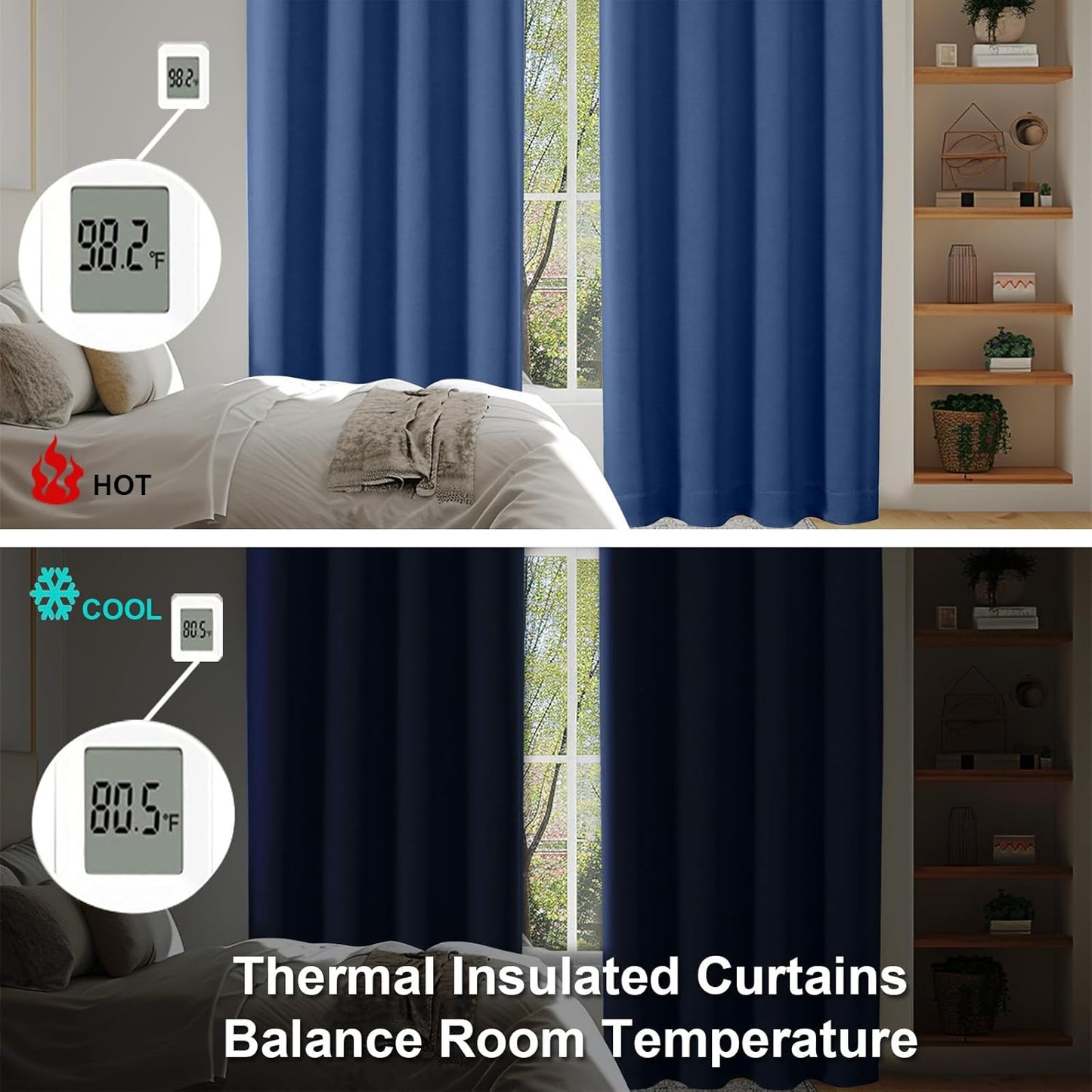 Simplebrand Ava Sage Green Blackout Curtains for Bedroom 63 Inch Length 2 Panels Set, Solid Thermal Insulated Energy Saving Rod Pocket Window Treatment Curtains Blackout Drapes, W40 x L63 Inch, Sage - Colors A