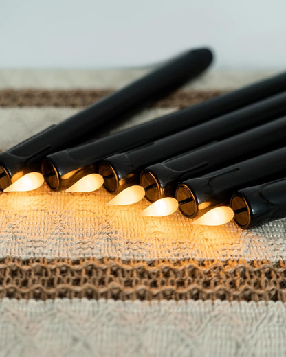 Homemory 2/3/6 Pack Flameless Taper Candles, No Remote, Realistic Flickering Battery Operated Candlesticks, Ivory LED Plastic Candle Safe for Weddings, Table Decor, Christmas, and Halloween(Set of 2)