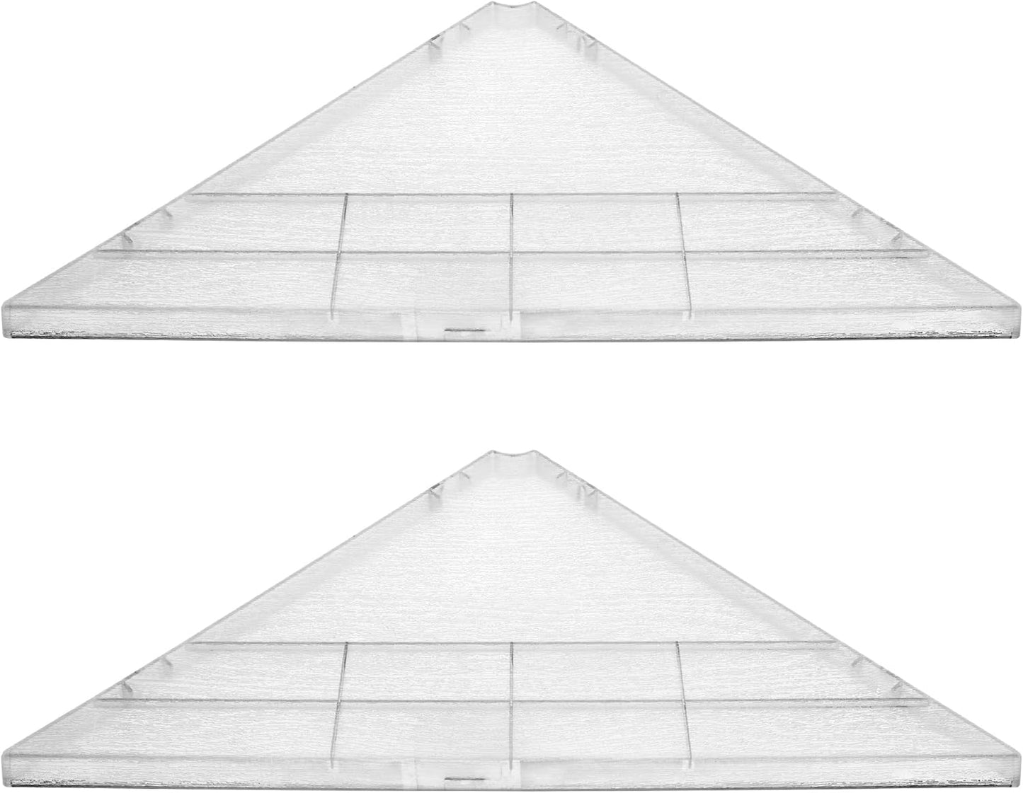 evron Corner Mounting Shelf Set of 2 – Easy to Install Floating Wall Shelves with Wood Grain Finish, Durable and Waterproof ABS Plastic for Kitchen, Bathroom, Living Room Home Décor