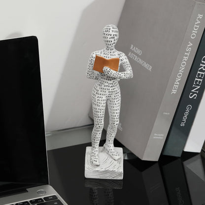 GRAPMKTG Home Decor Pulp Reading Women Thinker Statue Aesthetic Sculpture Room Decor Modern Abstract Decoration on Shelf Table Desk for Living Room Office Bedroom A