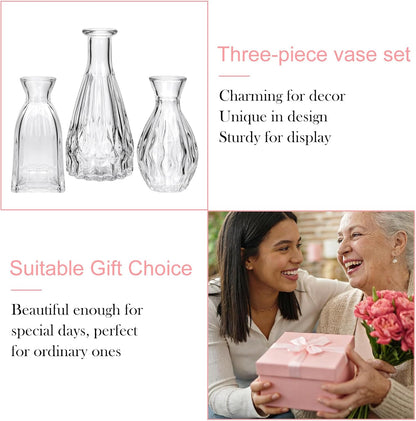 Glass Bud Vase Set of 32 pcs,Bud Vases in Bulk,Small Vases for Centerpieces, Mini Flower Vase Bulk for Rustic Wedding Home Table Decorations