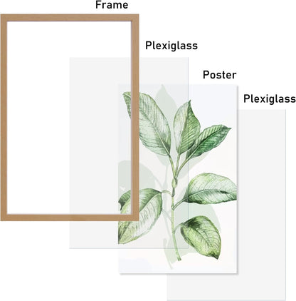 CORE ART 8x10 Floating Picture Frame,Double Plexglass Floating Frame for 5x7,4x6 Pictures,Wall or Tabletop Display,Black