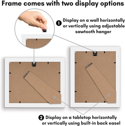 Americanflat 12x18 Poster Frame with Shatter-Resistant Glass - Signature Collection - Gallery-Style Frames Made of Engineered Wood - Photo Frame for Wall Display - Black - Colors B