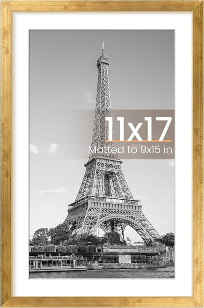 upsimples 8x10 Picture Frame, Display Pictures 5x7 with Mat or 8x10 Without Mat, Wall Hanging Photo Frame, Black, 1 Pack - Colors B