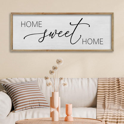 FZMHASLWW Gather Sign Wall Decor 32"×12" Large Wooden Framed for Dining Room Simple Home Kitchen Hanging Art (Wood)