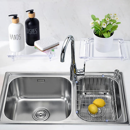Chivalral Acrylic Bathroom Counter Tray: Water-Resistant Kitchen and Bathroom Tray Countertop Decor,Perfect for Soap Dish,Vanity,Plant,Candle Decor,and Riser Organizer-Small