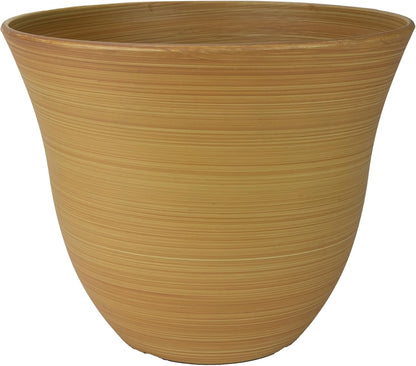 Classic Home and Garden Honeysuckle Resin Planters - Lightweight Indoor & Outdoor Plant Pots - UV-Resistant Plastic Flower Pots - Pot Planters for Flowers & Herbs (15" Distressed Copper)