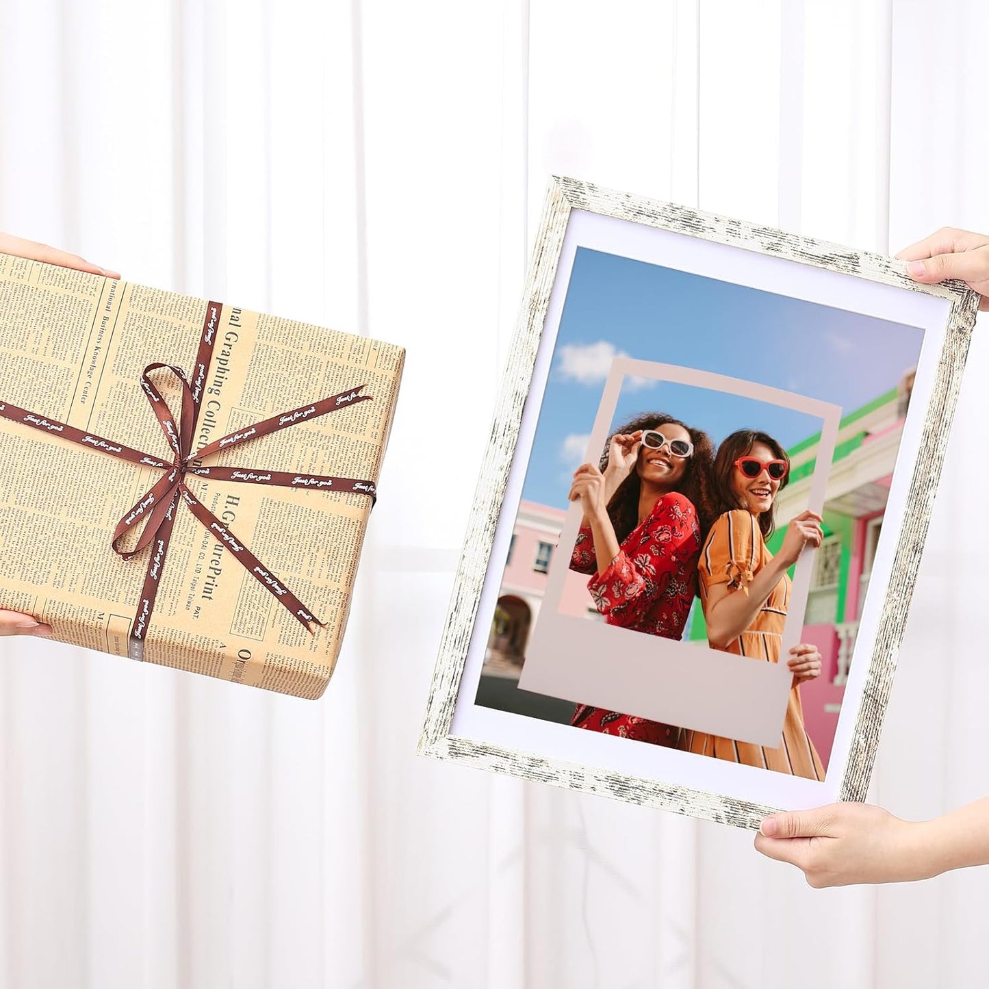 Vittanly 11x14 Picture Frame, Display Pictures 8x10 with Mat or 11x14 without Mat, Photo Frame for Wall Mounting, Black, 1 Pack - Colors B