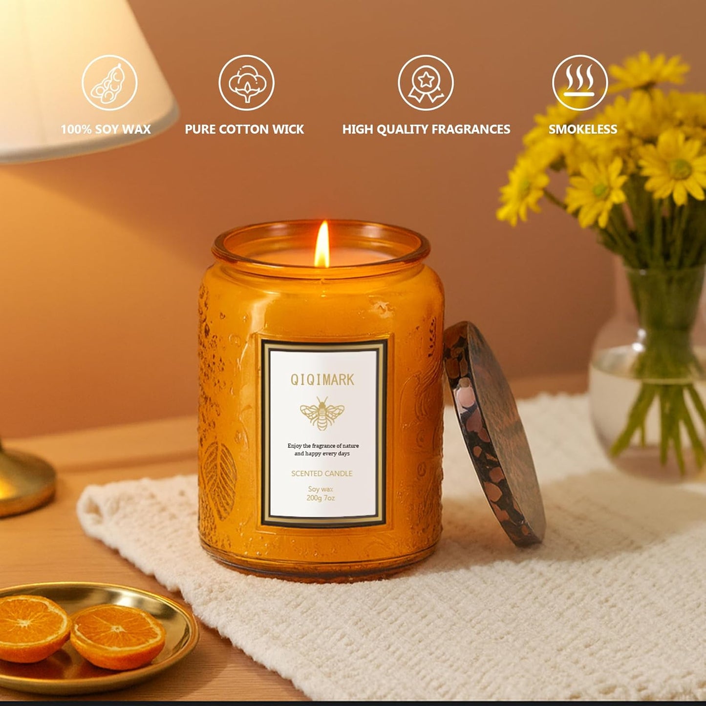 Mother’s Day Candles Gift Set for Mom, Natural Soy Wax Scented Jar Candles 6-Pack, Aromatherapy Candles for Home, 42oz 300 Hours Long Lasting, Gifts for Women