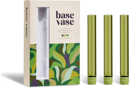 Base Vase (3-Pack) - The Bud Vase that Fits in Taper Candle Holders | Create Floral Arrangements for Tablescapes, Centerpieces, Weddings and Home Decor