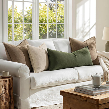 MIULEE Decorative Long Lumbar Throw Pillow Cover for Bed 14x36 Natural Beige Boho Farmhouse Neutral Couch Pillowcase Pack of 1 Accent Modern Sofa Cushion Livingroom Home Decor (Covers Only)