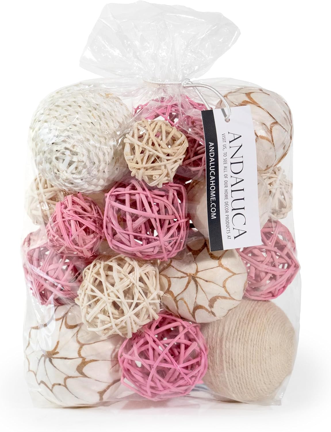 ANDALUCA Decorative Balls Bag Bowl Filler Home Decor (Beige)