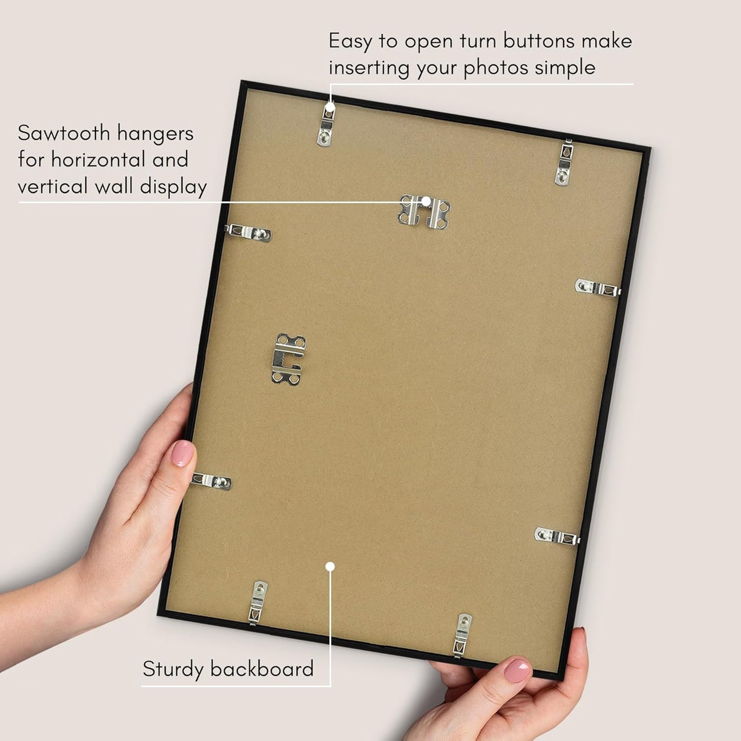Americanflat 24x36 Poster Frame with Polished Plexiglass - Streamline Collection - Thin Border Picture Frame for Wall Display - Hanging Hardware Included - Black - Colors B