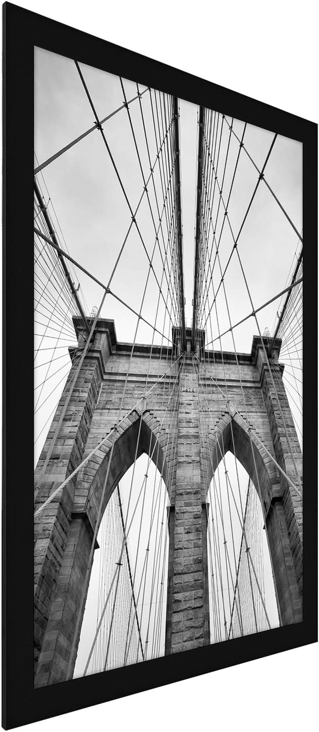 Americanflat 16x20 Picture Frame with Polished Plexiglass - Black Picture Frame - Wide Photo Frames Made of Engineered Wood for Vertical or Horizontal Wall Display - Epic Collection - Black - Colors C