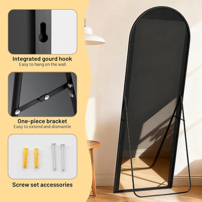 Simple Deluxe Arched Full Length Mirror, 71"x26"Large Floor Mirrors, for Wall Door Bedroom Bathroom Living Room (Gold)