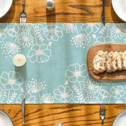 Artoid Mode Pink Bloom Flowers Butterfly Spring Table Runner, Seasonal Holiday Kitchen Dining Table Decoration for Home Party Indoor 13x72 Inch