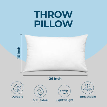 Utopia Bedding Throw Pillows (Set of 4, White) – 18 x 18 Inches Down Alternative Pillows for Bed, Sofa, and Couch - Fluffy Decorative Stuffer Pillow for Indoors & Outdoors