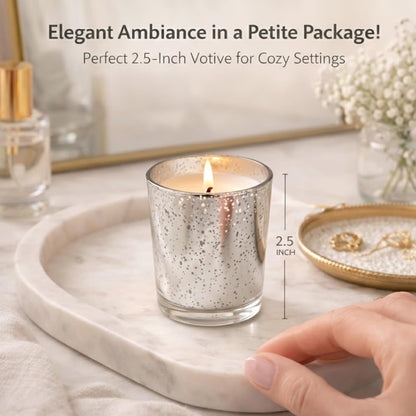 48-Pack Clear Glass Votive Candles – 10–12 Hour Long Burn, Unscented, Ivory, Bulk Set for Weddings, Events & Table Centerpieces – Hosley