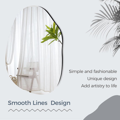 White Round Mirror 30 Inch, Circle Wall Mirrors for Bathroom, Bedroom Living Room or Entryway