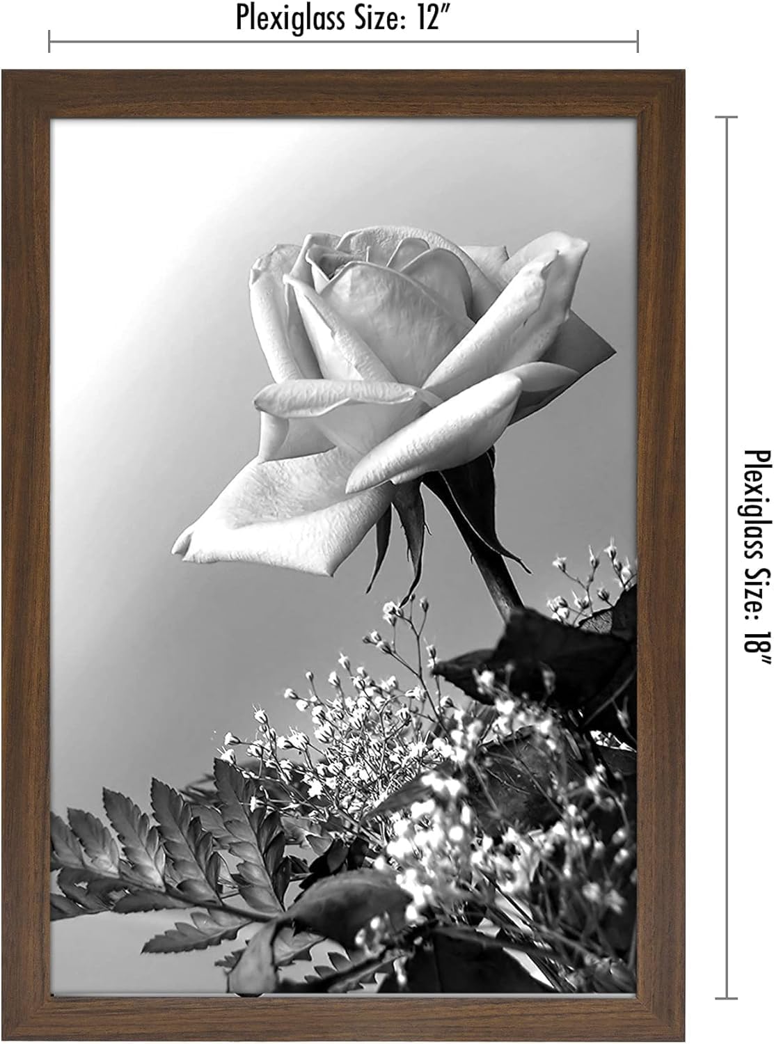 Americanflat 16x20 Picture Frame with Polished Plexiglass - Black Picture Frame - Wide Photo Frames Made of Engineered Wood for Vertical or Horizontal Wall Display - Epic Collection - Black - Colors B